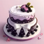 A beautifully decorated graduation cakes with a graduation cap topper, diploma scroll, and personalized message in school colors.